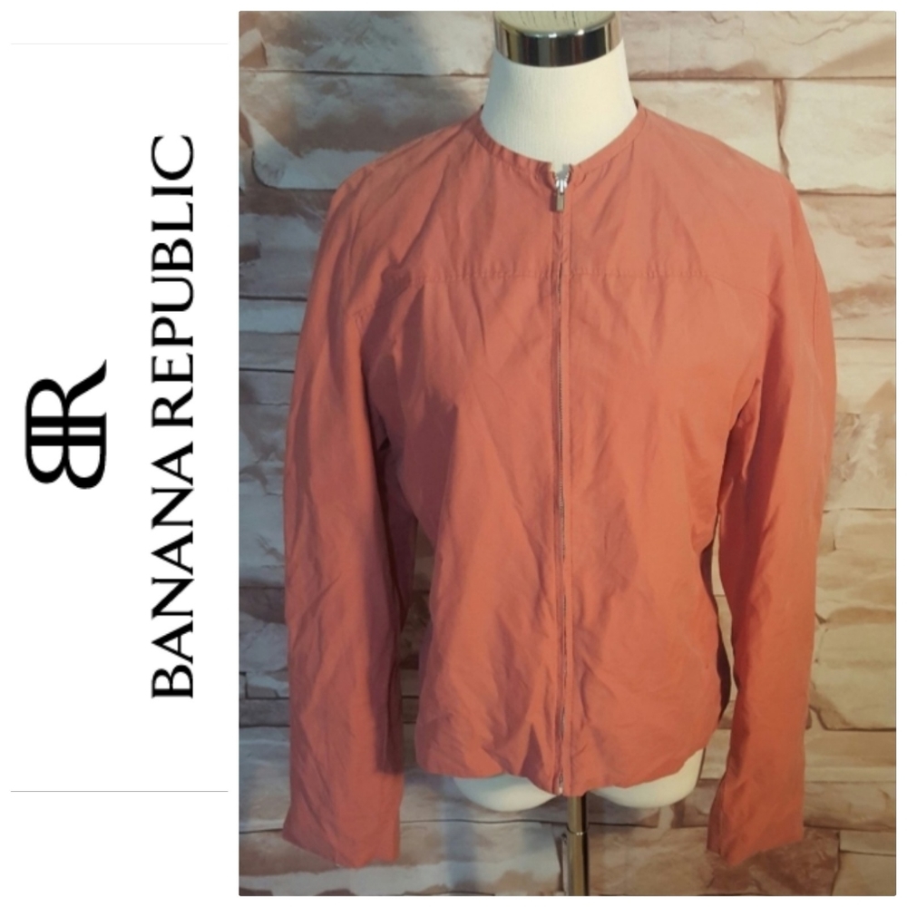 Banana Republic Salmon Large Jacket Full Zip